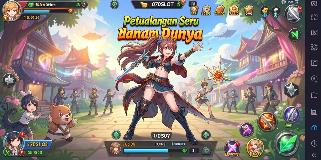 Tampilan dinamis dari gameplay 070SLOT yang memikat dan penuh warna.
