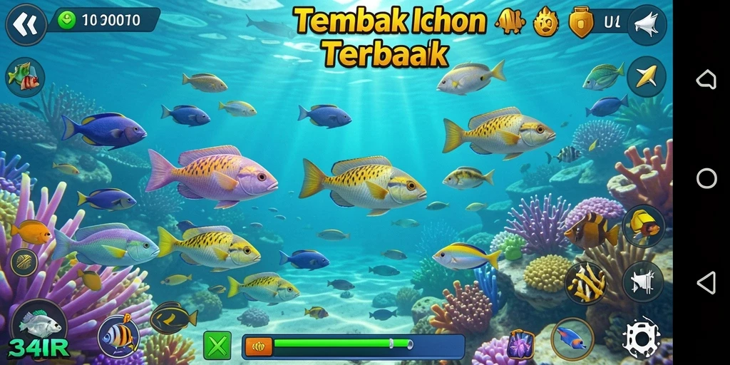 Tampilan gameplay 34R yang menarik dan penuh aksi tembak ikan.