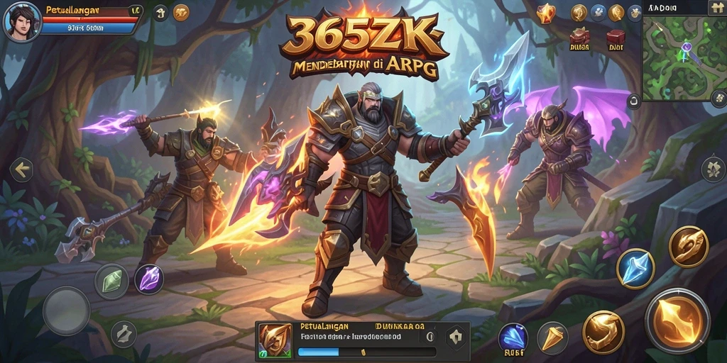 Tangkapan layar menunjukkan aksi seru dalam pertarungan ARPG di 365ZK.