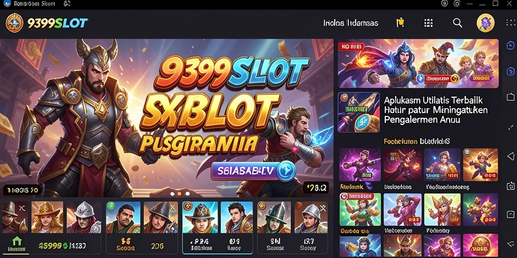 Tampilan antarmuka pengguna 9399SLOT yang menarik dan fungsional.