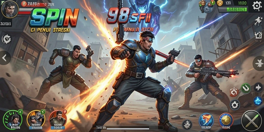 Screenshot tampilan permainan 98SPIN yang menampilkan aksi penuh strategi.