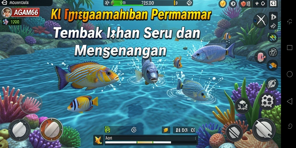 Screenshot gameplay AGAM66 menampilkan keseruan menembak ikan.