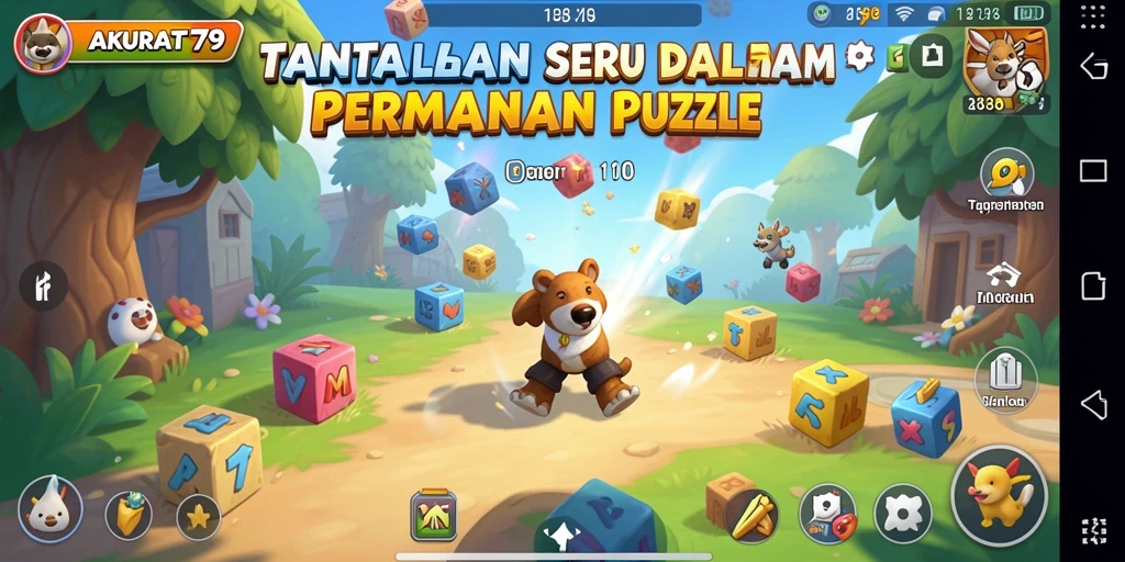 Tampilan gameplay seru dari AKURAT79 yang penuh tantangan puzzle.