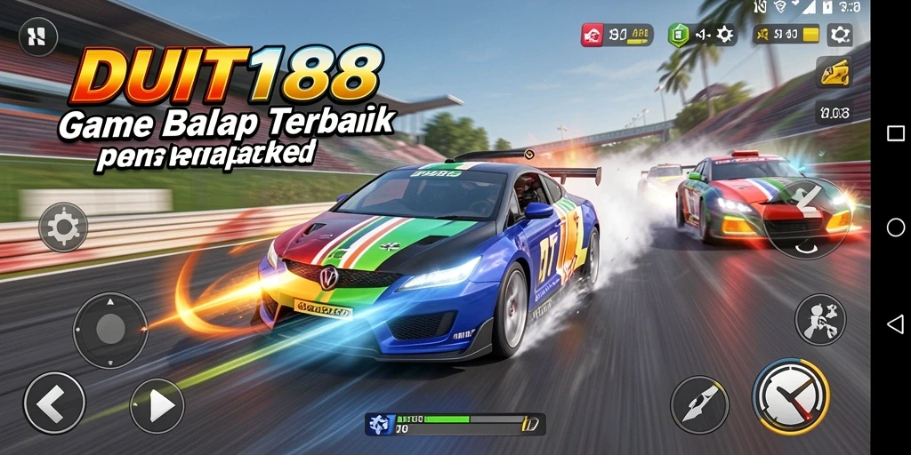 Screenshot gameplay DUIT188 yang menampilkan aksi balap seru.