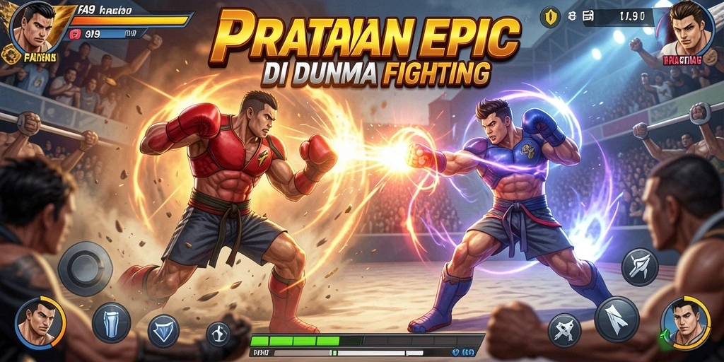 Tampilan gameplay menegangkan di arena FA99 yang penuh aksi.