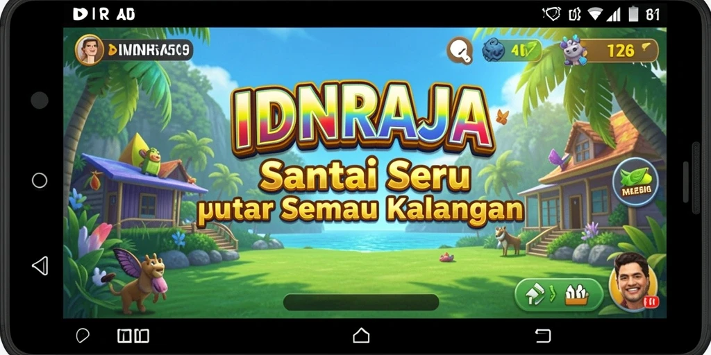 Tangkapan layar IDNRAJA menampilkan gameplay seru dan interaktif.