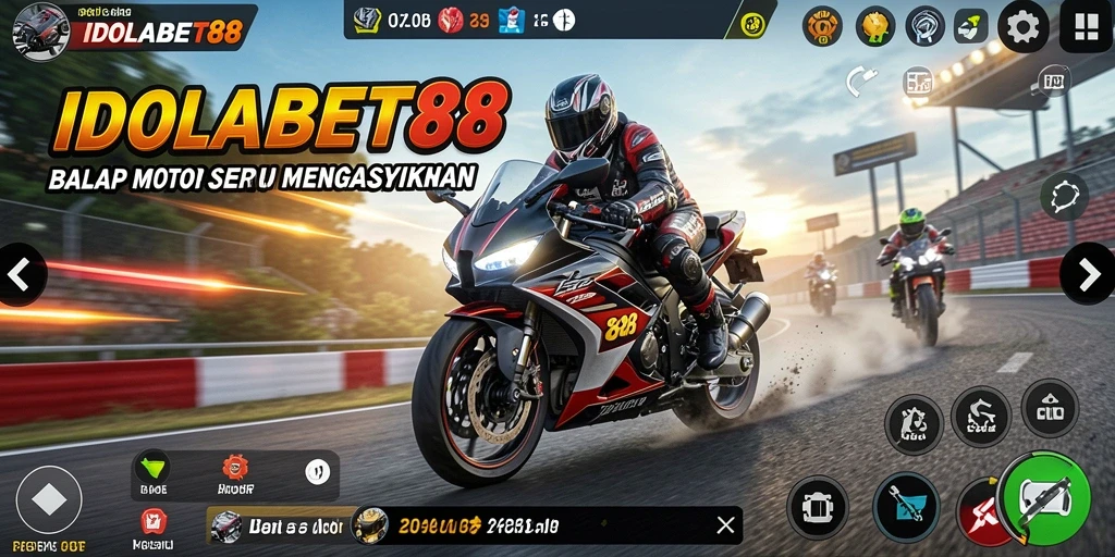 Gambaran gameplay balapan motor yang menarik dan kompetitif.