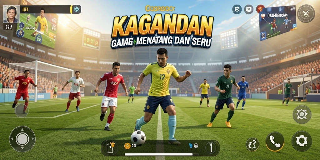 Tampilan seru gameplay olahraga di KAGANDAN.