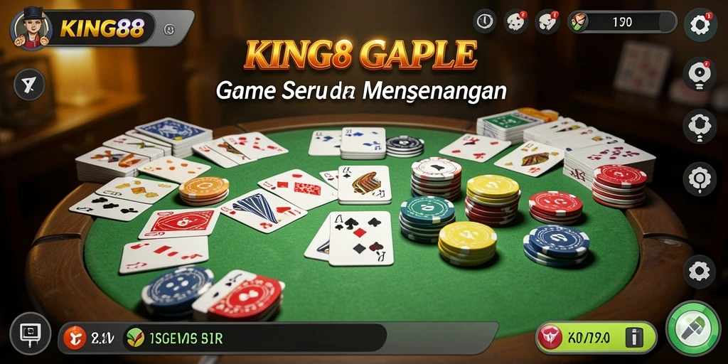 Tampilan gameplay Gaple yang menawan dan interaktif di KING88.