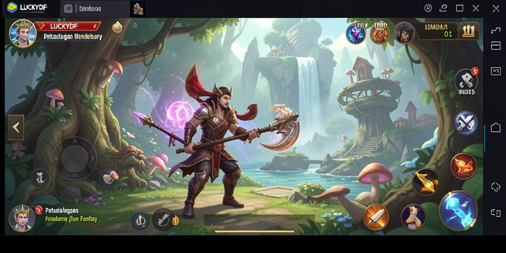 Tampilan gameplay LUCKYDF yang penuh petualangan dan tantangan.