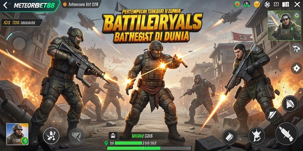 Tangkapan layar gameplay seru di <strong>METEORBET88</strong> menunjukkan aksi pertempuran yang mendebarkan.