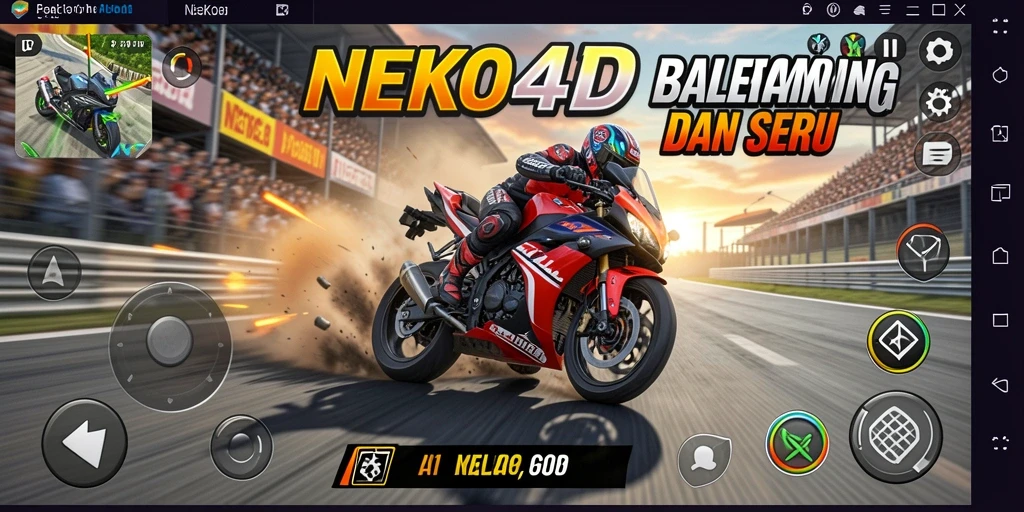 Screenshot permainan motor racing yang menegangkan di NEKO4D.