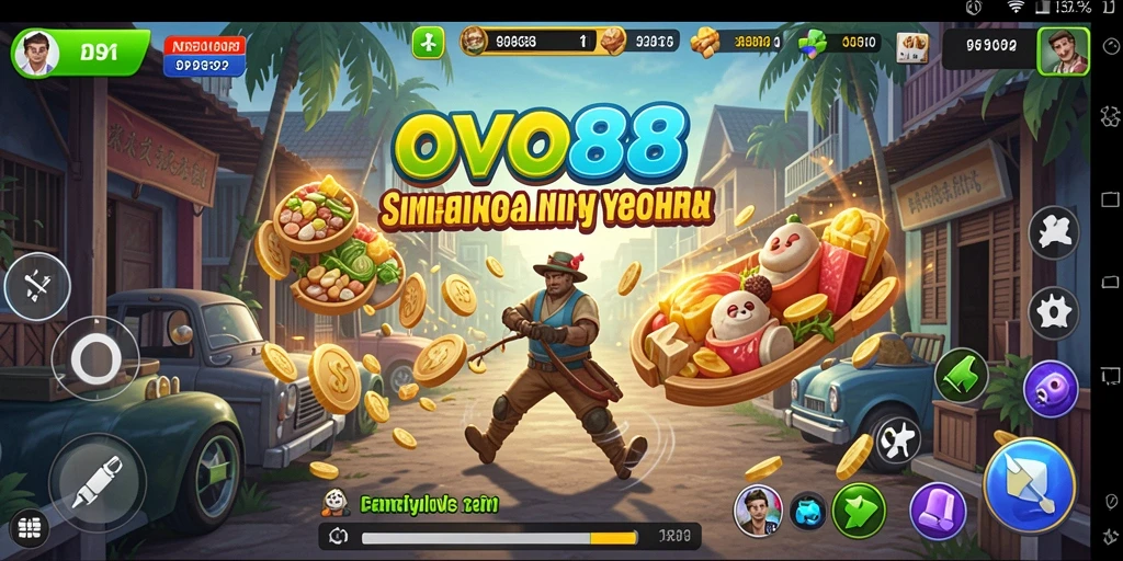 Tampilan menarik dari gameplay OVO88 yang penuh warna.