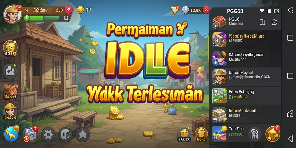Tampilan gameplay PGG68 yang sederhana dan mengasyikkan.
