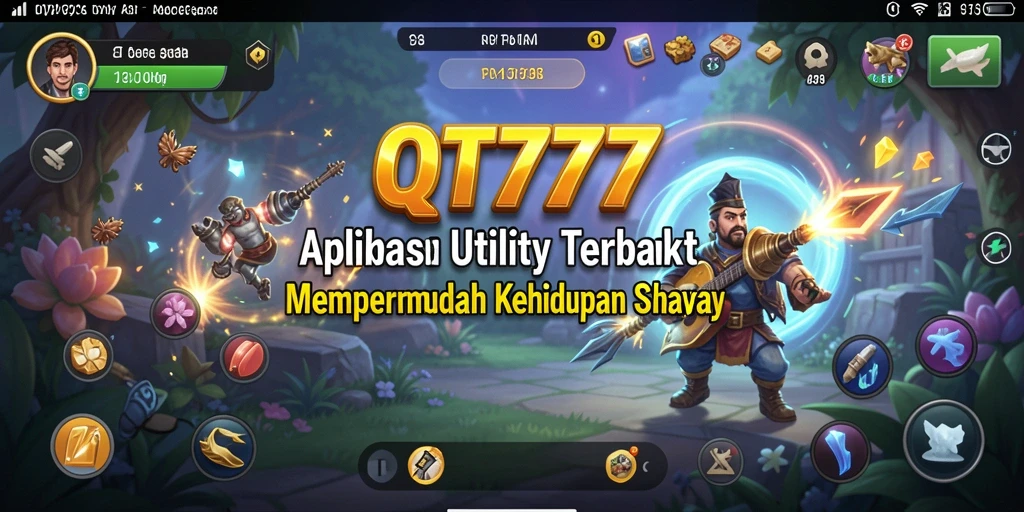 Tampilan antarmuka pengguna aplikasi QT777 yang intuitif dan fungsional.