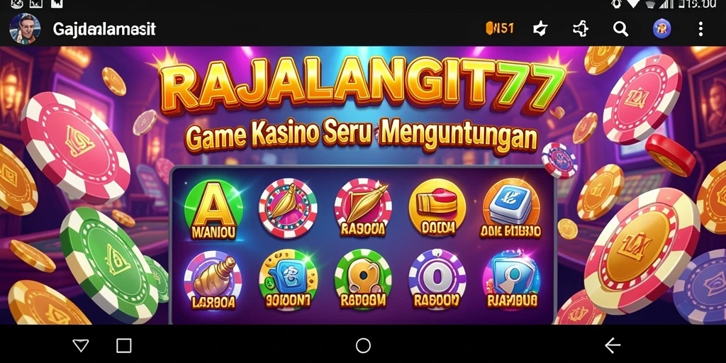 Screenshot gameplay RAJALANGIT77 menampilkan keseruan bermain kasino.