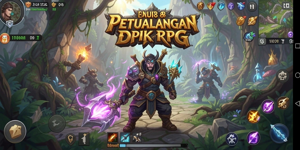 Tangkapan layar gameplay RP8 menampilkan aksi seru dalam petualangan RPG.