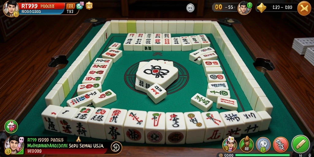 Screenshot gameplay RT99 menampilkan tantangan seru dalam permainan Mahjong.
