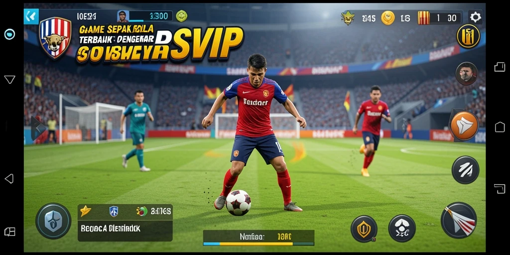 Tampilan menarik gameplay sepak bola di SUPERSVIP dengan aksi seru.